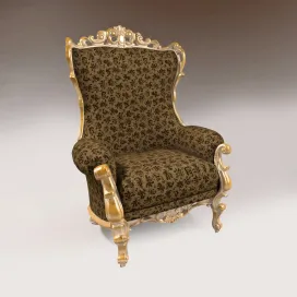 Milord armchair wood fabric